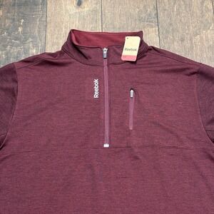 Reebok Men's Classic Quarter Zip Maroon Pullover Size XL NWT